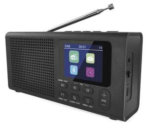 DAB DAB+ FM radio 3W/5V/4xAA crna