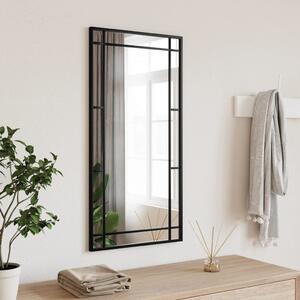 VidaXL Zidno ogledalo crno 40 x 80 cm pravokutno željezno