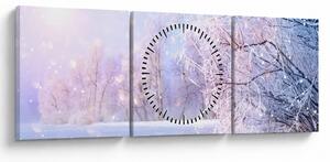 Slika - Mrazna zima (sa satom) (90x30 cm)