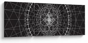 Slika - Apstrakcija sata (sa satom) (90x30 cm)