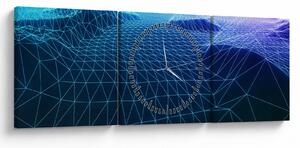 Slika - Planine u računalnom modelu (sa satom) (90x30 cm)