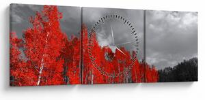 Slika - Drveće u jesenskim bojama (sa satom) (90x30 cm)