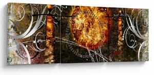 Slika naslikanog antičkog djela (sa satom) (90x30 cm)