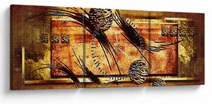 Slika apstrakcije (sa satom) (90x30 cm)