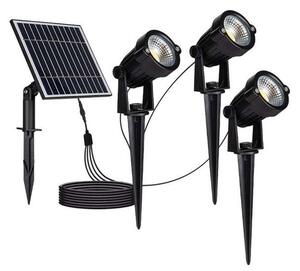 SET 3x LED Vanjska solarna lampa 3xLED/1,2W/3,7V IP65 3000K