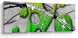Apstraktna slika (sa satom) (90x30 cm)