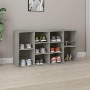 Klupa za cipele boja hrasta 103x30x55 cm konstruirano drvo - Sivi hrast sonoma
