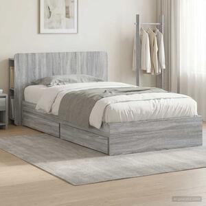 Okvir kreveta s pohranom s ladicama Siva Sonoma 90 x 190 cm - Siva / 90 x 190 cm