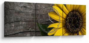Slika - Cvijet suncokreta (sa satom) (90x30 cm)