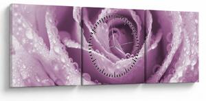 Slika detalja cvijeta ruže (sa satom) (90x30 cm)
