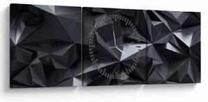 Slika - Geometrijska apstrakcija (sa satom) (90x30 cm)