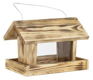 ATMOWOOD Drvena hranilica za ptice od opaljenog drva