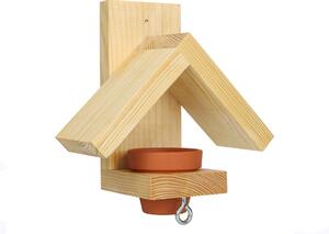 ATMOWOOD Drvena hranilica za ptice s keramičkom posudom