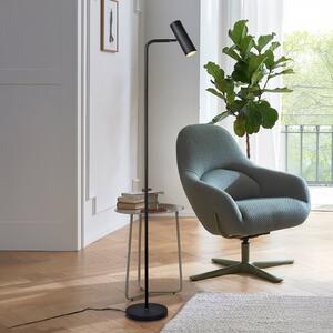 Trio Lighting Podna lampa Marley, crna, visina 151 cm, metal, Crno, Dnevni boravak/blagovaonica, Metal, Stalak kišobran