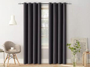 Crna zavjesa OXFORD 140x250 cm Sistem za vješanje: Traka za nabiranje