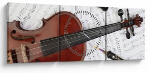 Slika - Glazbeni instrumenti (sa satom) (90x30 cm)