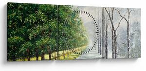 Slika - Zima ili ljeto (sa satom) (90x30 cm)