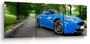 Slika - Trkaći automobil (sa satom) (90x30 cm)