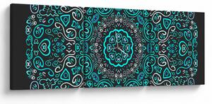 Slika ornamentalne apstrakcije (sa satom) (90x30 cm)