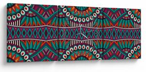 Slika ornamentalne apstrakcije (sa satom) (90x30 cm)