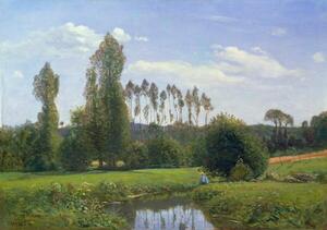 Monet, Claude - Reprodukcija umjetnosti View at Rouelles, 1858, (40 x 26.7 cm)