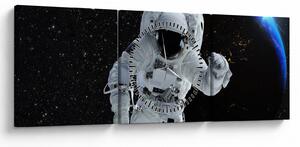 Slika - Astronaut u svemiru (sa satom) (90x30 cm)