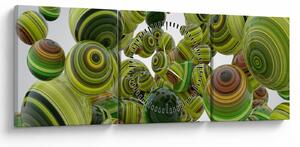 Slika prugastih kugli (sa satom) (90x30 cm)