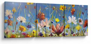 Naslikana slika procvjetale livade (sa satom) (90x30 cm)