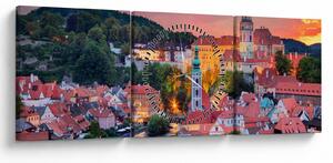 Slika - Český Krumlov (sa satom) (90x30 cm)