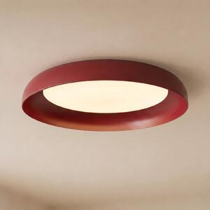 Lindby Florie LED stropna svjetiljka, crvena, metal, Ø 40 cm, Crvena, Dnevni boravak/blagovaonica, Plastika