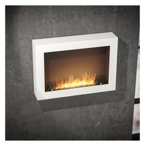 InFire - Zidni BIO kamin 80x56 cm 3kW bijela