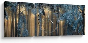 Slika snježne šume (sa satom) (90x30 cm)