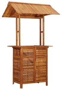 VidaXL Vrtni barski stol s krovom 113x106x217 cm bagremovo drvo