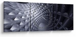 Slika - 3D apstrakcija (sa satom) (90x30 cm)