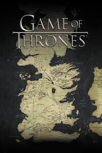 Umjetnički plakat Game of Thrones - Westeros map, (26.7 x 40 cm)