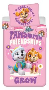 Dječja posteljina od mikrovlakana PAW PATROL Pawsome prijateljstva ružičasta Dimenzije posteljine: 70 x 90 cm | 140 x 200 cm