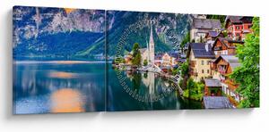 Slika - Alpsko selo (sa satom) (90x30 cm)