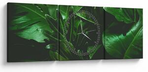 Slika - Lišće palme (sa satom) (90x30 cm)