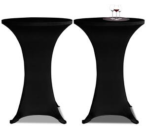 VidaXL Crni rastežljiv stolnjak za stolove Ø70 2 kom