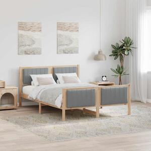 Okvir kreveta s uzglavljem Smeđa i svijetlo siva 140 x 190 cm - Smeđa / 140 x 190 cm