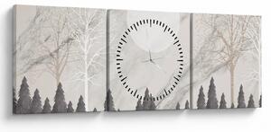 Slika - Zimski pejzaž (sa satom) (90x30 cm)