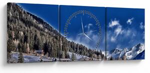 Slika - Planinski grad (sa satom) (90x30 cm)