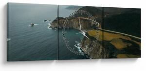 Slika - Greben u oceanu (sa satom) (90x30 cm)