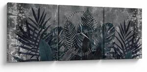 Slika - Palmino lišće (sa satom) (90x30 cm)