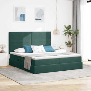 Krevet s od storage s pohranom Tamnozelena 180 x 200 cm Baršun - Zelena / 180 x 200 cm
