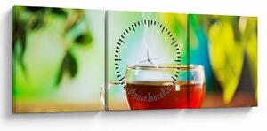 Slika - Mrtva priroda s čajem (sa satom) (90x30 cm)