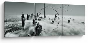 Slika - Neboderi u Dubaiju (sa satom) (90x30 cm)