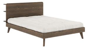 Bračni krevet od smeđeg bora s podnicom 160x200 cm Retreat - Karup Design