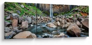 Slika - Slap Svartifoss, Island (sa satom) (90x30 cm)