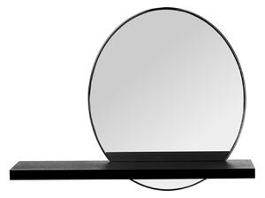 Ogledalo 35 cm s crnom policom 45 cm